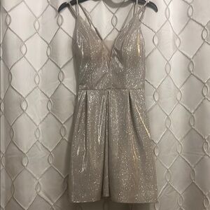 Crystal Doll Gold Mini Dress